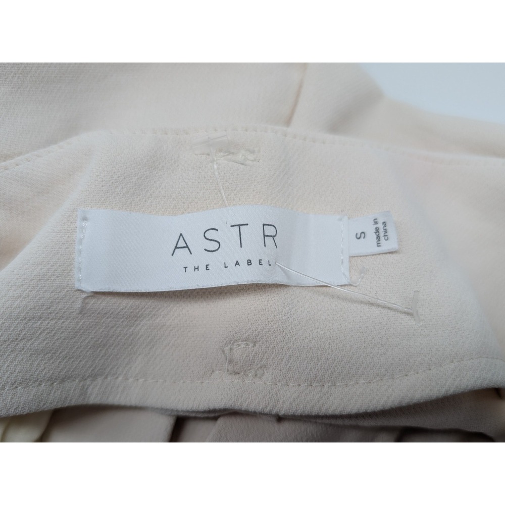 ASTR The Label Pants Women's size Small Belted Cropped Dress Pant‎ Cream - Picture 10 of 11